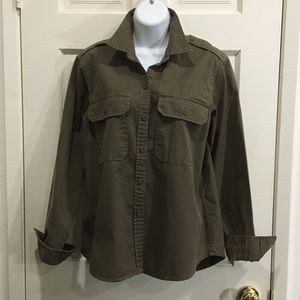 Lauren Ralph Lauren dark olive green shirt